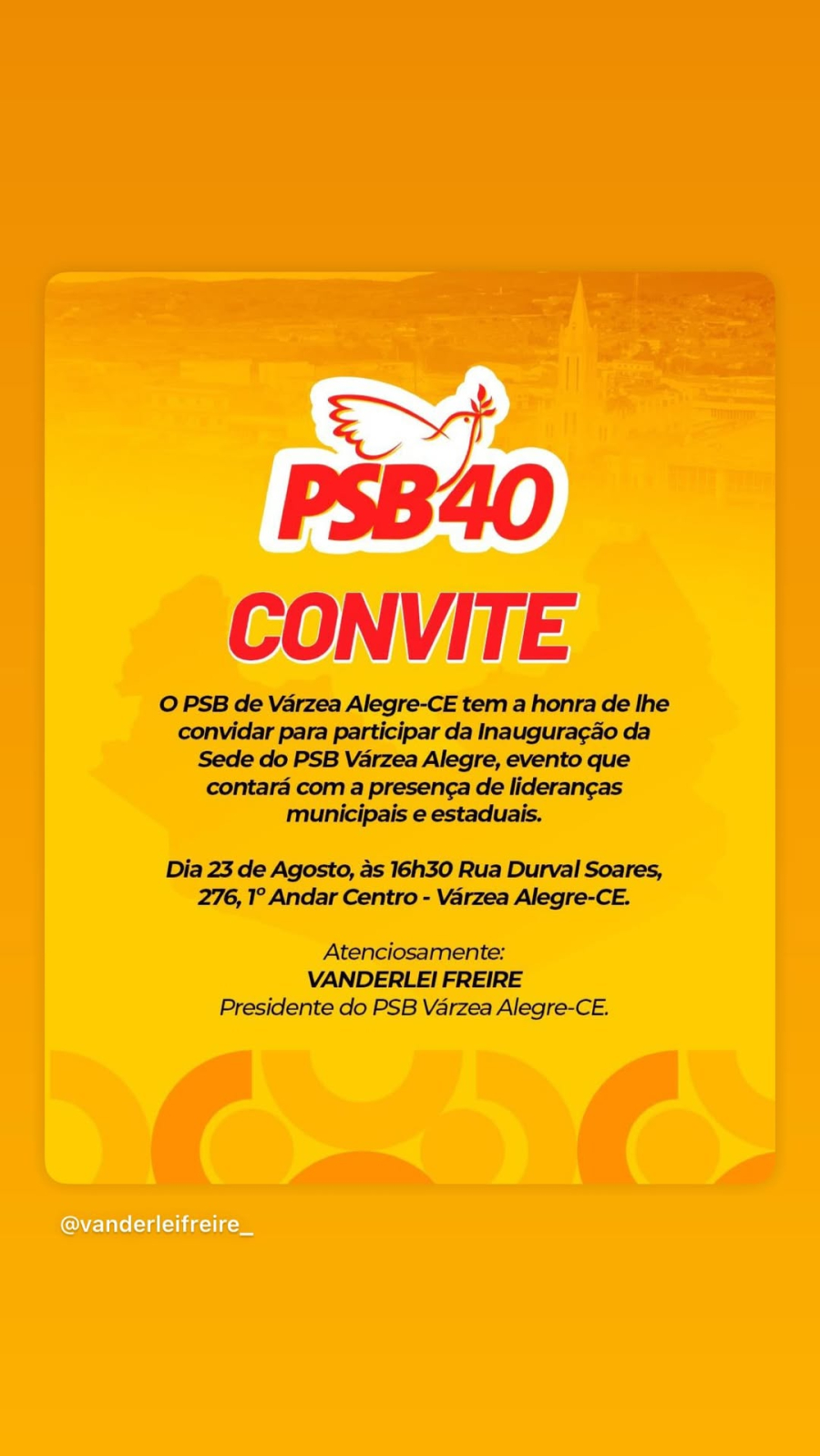 PSB inaugura sede em Várzea Alegre com presença de lideranças